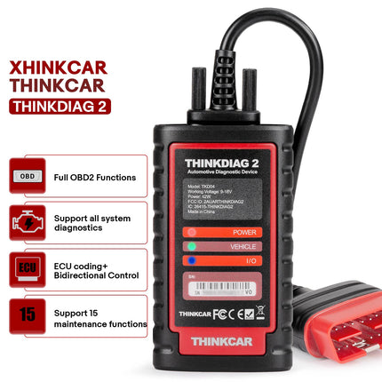 THINKCAR Thinkdiag2 All System Bidirectional Diagnostic Tool Auto VIN ECU Coding 15+ Reset Functions with CAN-FD Protocol One Year Free Update