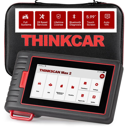 THINKCAR ThinkScan Max 2 Diagnostic Scan Tool All System Diagnosis & 28+ Resets with CAN-FD FCA AutoAuth Lifetime Free Update